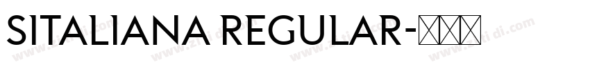 SItaliana Regular字体转换